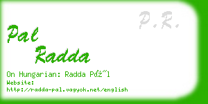 pal radda business card